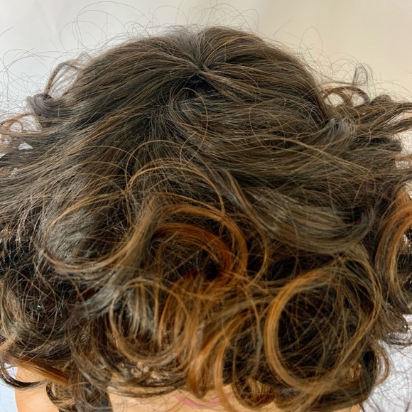 Curly Black & Auburn “Put On & Go” Premium Fiber Wig for Daily Wear or Events - Picture 2 of 5